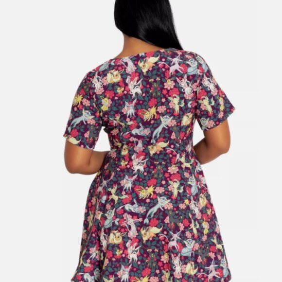 BlackMilk Pokemon Eevee Evolution Floral V Dress Size Extra Small XS - Picture 4 of 6